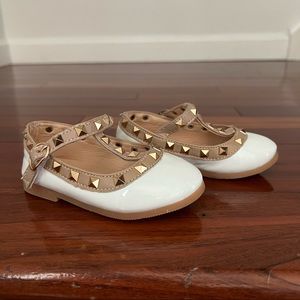 Toddler Girls White Rockstud Style Dress Shoe - Toddler 6
